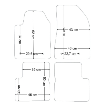 Alfa Romeo Giulietta (2010–2020) – Czarne dywaniki samochodowe welurowe SILVER – Standard
