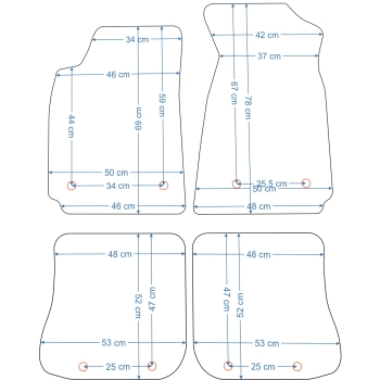 Audi A4 B5 (1994–2001) – Czarne dywaniki samochodowe welurowe Gold PLUS – Standard