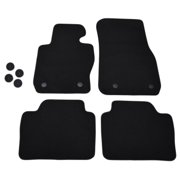 BMW Seria 3 F30/F31 xDrive (2012–2019) – Czarne dywaniki samochodowe welurowe Gold PLUS – Standard