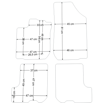 Dacia Sandero Stepway (2012–2021) – Czarne dywaniki samochodowe welurowe Economy – Standard