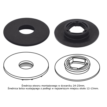 DS 7 (2017–>) – Czarne dywaniki samochodowe welurowe Gold PLUS – Standard