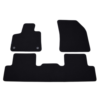DS 7 (2017–>) – Czarne dywaniki samochodowe welurowe Gold PLUS – Standard
