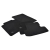 Ford Mustang VI (2014–2023) – Czarne dywaniki samochodowe welurowe Gold PLUS – Standard