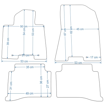 Kia Sportage IV (2016–2021) – Czarne dywaniki samochodowe welurowe Gold PLUS – Standard