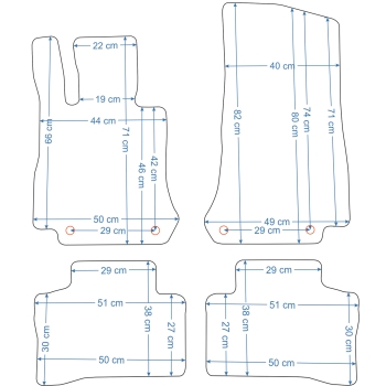 Mercedes GLC Coupé C253 (2016–>) – Czarne dywaniki samochodowe welurowe Gold PLUS – Standard