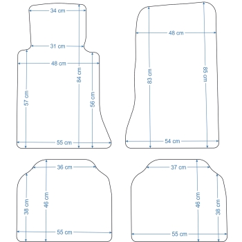 Mercedes E-Klasa W124 (1985–1996) – Czarne dywaniki samochodowe welurowe Gold PLUS – Standard