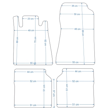 Mercedes S-Klasa W140 SEL (1991–1998) – Czarne dywaniki samochodowe welurowe Gold PLUS – Standard