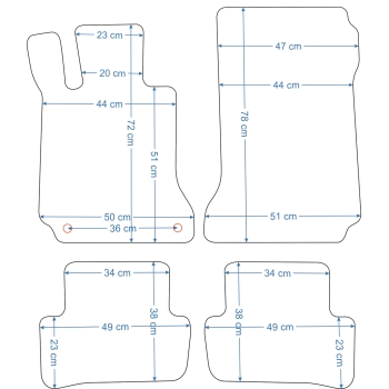 Mercedes-Benz C-Klasa (W204) (2007–2014) – Czarne dywaniki samochodowe welurowe Gold PLUS – Standard