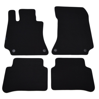 Mercedes E-Klasa W212 (2009–2016) – Czarne dywaniki samochodowe welurowe Gold PLUS – Standard