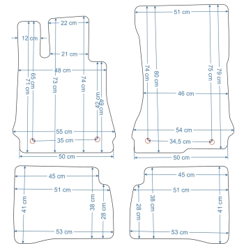 Mercedes S-Klasa W221 (2005–2011) – Czarne dywaniki samochodowe welurowe Gold PLUS – Standard