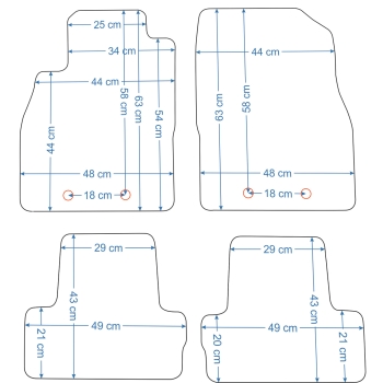 Opel Ampera 2011-2014r. Czarne samochodowe dywaniki welurowe - Gold