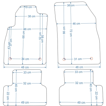 Opel Astra J (2009–2019) – Czarne dywaniki samochodowe welurowe Gold PLUS – Standard