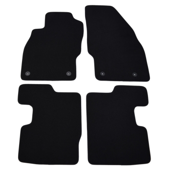 Opel Corsa D / Corsa E (2006–2019) – Czarne dywaniki samochodowe welurowe Gold PLUS – Standard (G072)