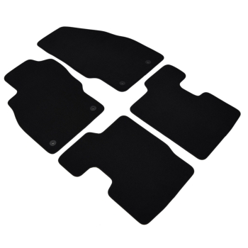 Opel Corsa D / Corsa E (2006–2019) – Czarne dywaniki samochodowe welurowe Gold PLUS – Standard (G072)
