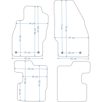 Opel Corsa D / Corsa E (2006–2019) – Czarne dywaniki samochodowe welurowe Gold PLUS – Standard (G072)