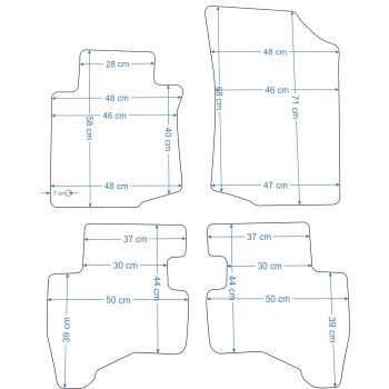 Peugeot 107 (2005-2015) Czarne dywaniki samochodowe welurowe SILVER – Standard