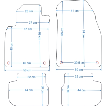 Saab 9-3 Cabrio 2003-2011r. Samochodowe dywaniki welurowe Gold (czarne)