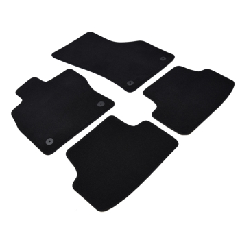 VW Golf VII (2012–2020) – Czarne dywaniki samochodowe welurowe Gold PLUS – Standard (G005A)