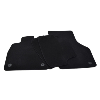 VW Golf VII (2012–2020) – Czarne dywaniki samochodowe welurowe Gold PLUS – Standard (G005A)