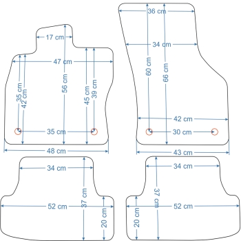VW Golf VII (2012–2020) – Czarne dywaniki samochodowe welurowe Gold PLUS – Standard (G005A)