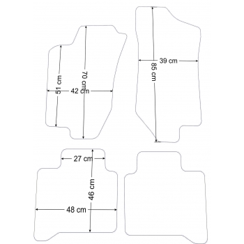 Alfa Romeo 145/146 94-01r. Dywaniki welurowe - SILVER - kolory do wyboru