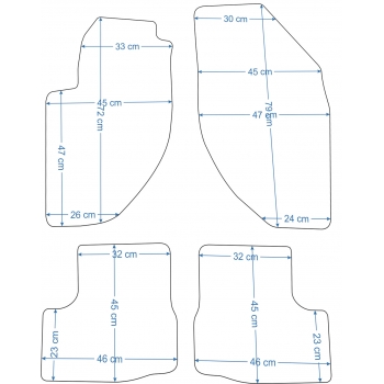 Dywaniki welurowe Alfa Romeo 166 02-07r. ECONOMY -1603