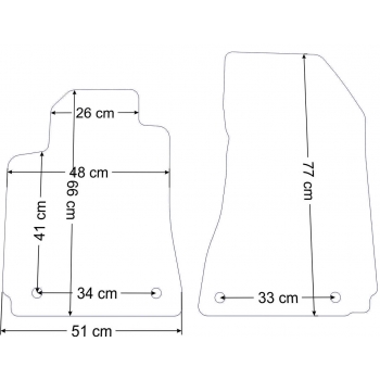 Alfa Romeo Spider 2006-2010r. - Samochodowe dywaniki welurowe Gold (czarne)