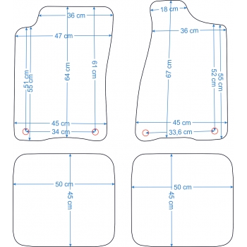 Audi 80 B4 1991-1996r. Dywaniki welurowe - ECONOMY - kolory do wyboru.