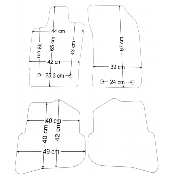 Audi A1 2010-2018r. Dywaniki welurowe - ECONOMY - kolory do wyboru.