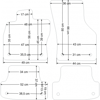 Audi A3 8V Hatchack 3d / 5d od 2013 r. Dywaniki Welurowe RZ