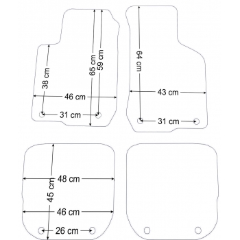 Audi A3 8L Hatchback 1996-2003r. - Czarne samochodowe dywaniki welurowe - Gold