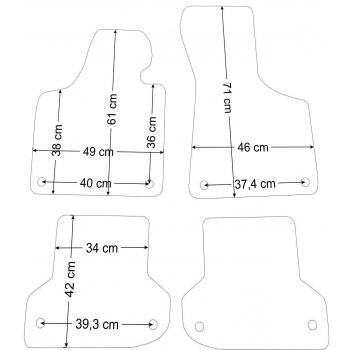 Dywaniki welurowe Audi A3 8P 03-13r. ECONOMY ES-1631