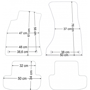 Audi A5 Coupe 2007-2015r. Dywaniki welurowe - PLATINUM - kolory do wyboru.