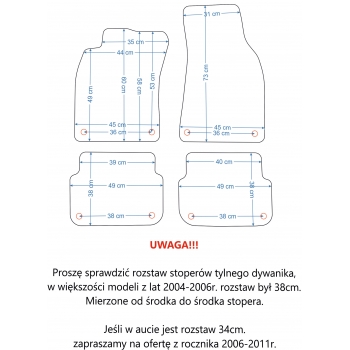 Audi A6 C6 2004-2006r. Dywaniki welurowe - ECONOMY - kolory do wyboru.