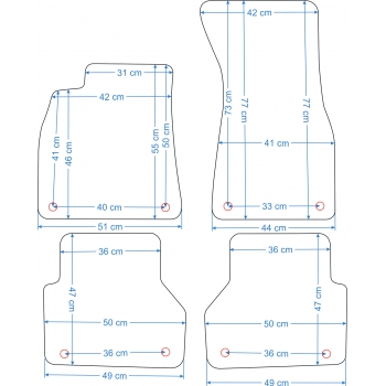 Audi A7 od 2018r. Dywaniki welurowe - ECONOMY - kolory do wyboru.