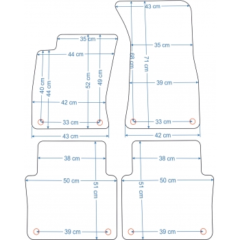 Audi A8 D3 2002-2009r. Dywaniki welurowe - ECONOMY - kolory do wyboru.