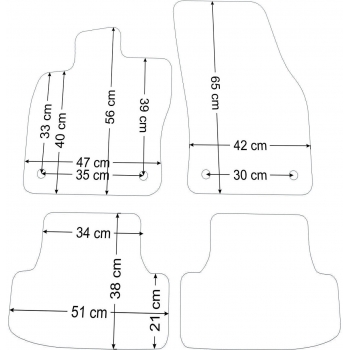 Audi Q2 od 2016r. Dywaniki welurowe - PLATINUM - kolory do wyboru.