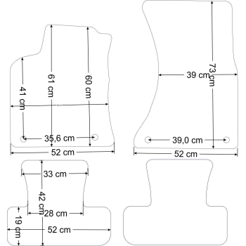 Audi Q5 2008-2016r. Dywaniki welurowe - ECONOMY - kolory do wyboru.