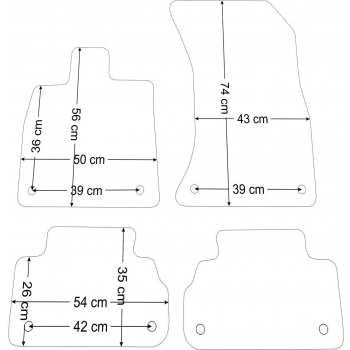 Dywaniki welurowe Audi Q5 od 2008r. ECONOMY -1657