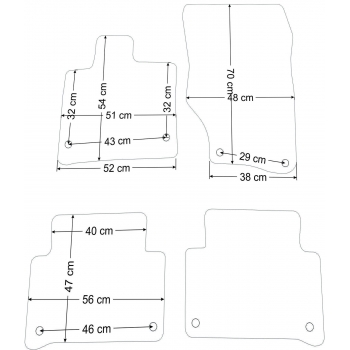 Audi Q7 2005-2015r. Dywaniki welurowe - ECONOMY - kolory do wyboru.