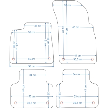 Audi Q7 od 2015r. Dywaniki welurowe - ECONOMY - kolory do wyboru.