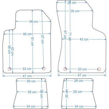 Audi TT 8N 1998-2006r. - Samochodowe dywaniki welurowe Gold (czarne)