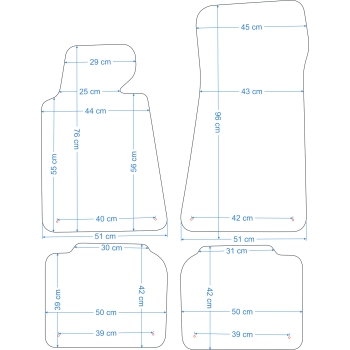 BMW Seria 7 E32 1986-1991r. Dywaniki welurowe - ECONOMY - kolory do wyboru.