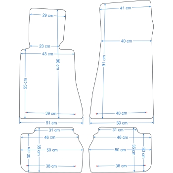 BMW Seria 5 E34 1988-1996r. Dywaniki welurowe - SILVER - kolory do wyboru.
