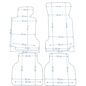 BMW Seria 7 E38 1994-2001r. Samochodowe dywaniki welurowe Gold (czarne)