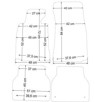 BMW Seria 5 E39 1996-2003r. Dywaniki welurowe - SILVER - kolory do wyboru.