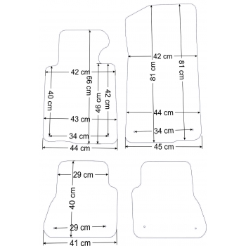 BMW Seria 3 E46 Cabrio 2000-2007r. Dywaniki welurowe - ECONOMY - kolory do wyboru.