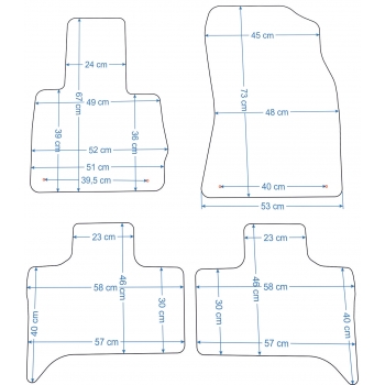 BMW X5 E53 2000-2007r. Dywaniki welurowe - ECONOMY - kolory do wyboru.