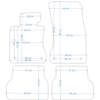 BMW Seria 5 E60/E61 2003-2010r. Dywaniki welurowe - SILVER - kolory do wyboru.