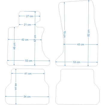 BMW Seria 5 E60/E61 2003-2010r. Dywaniki welurowe - ECONOMY - kolory do wyboru.